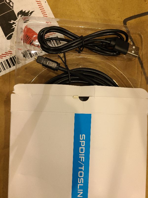 Photo 1 of NEWCAER Digital Optical Splitter 1 in 2 Out,SPDIF Toslink Digital Optical Audio Cable Splitter 1x2 Support LPCM2.0 Doldy Digital & DTS 5.1 for Xbox,PS4,PS5,DVD,TV Box,Home Theatre, Receiver,Sound Bar