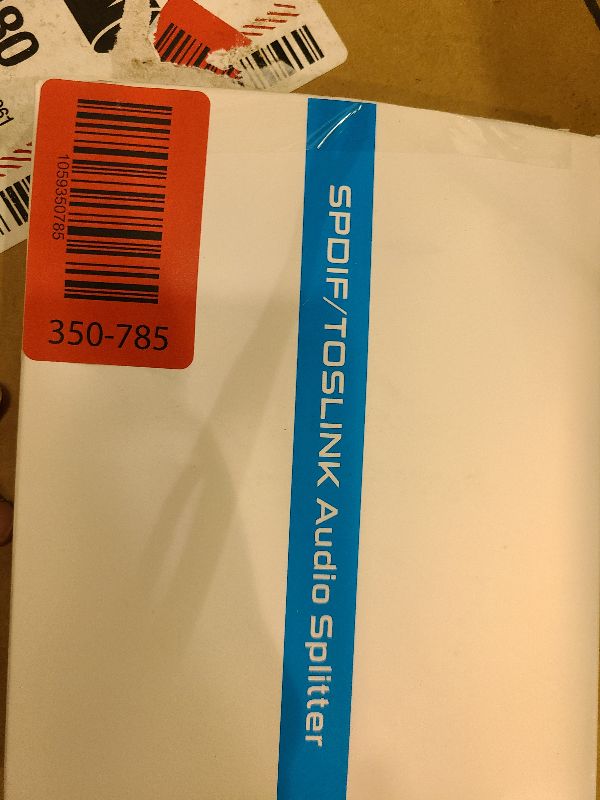 Photo 1 of NEWCAER Digital Optical Splitter 1 in 2 Out,SPDIF Toslink Digital Optical Audio Cable Splitter 1x2 Support LPCM2.0 Doldy Digital & DTS 5.1 for Xbox,PS4,PS5,DVD,TV Box,Home Theatre, Receiver,Sound Bar