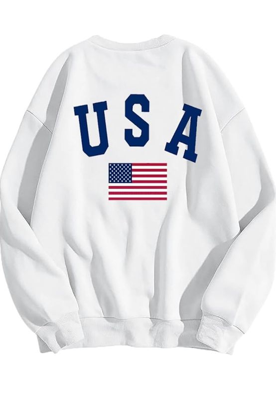 Photo 1 of  Womens Crewneck Sweatshirt Graphic Long Sleeve Top Pullover Oversized Sweaters Size XXL