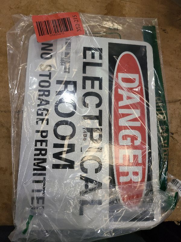 Photo 1 of "Danger - Electrical Room, No Storage Permitted" Sign By SmartSign | 7" x 10" 3M Reflective Aluminum