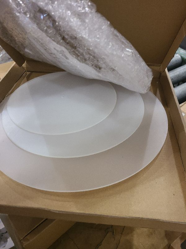Photo 1 of 2 Pcs Acrylic Cake and Cupcake Stand Combo Include 3 Tier Clear Dessert Display Stand 1 Tier Round Acrylic Cake Stand with Base for Wedding Baby Shower Party, Please Remove The Protective Film