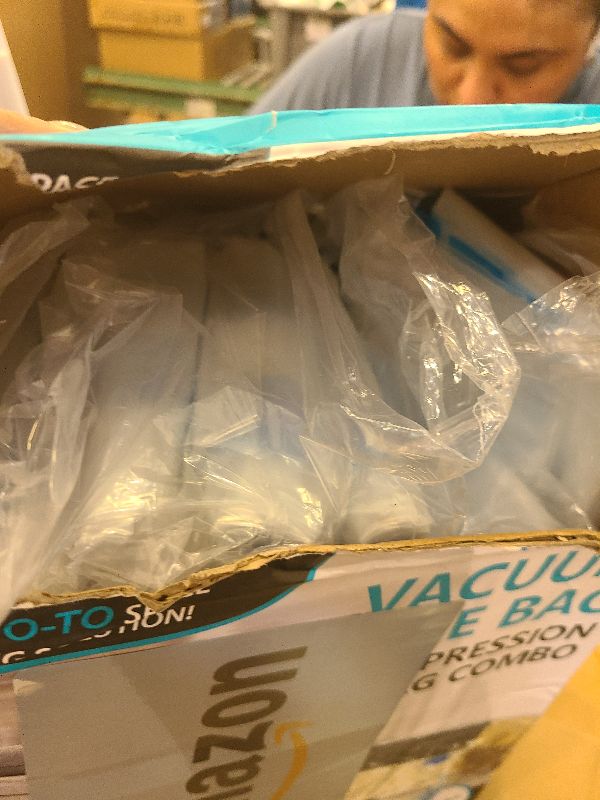 Photo 1 of 35 Pack Space Saver Bags (5 Jumbo/6 Large/6 Medium/6 Small/6 Roll-M/6 Roll-S) Compression Storage Bags for Comforters and Blankets, Vacuum Sealer Bags for Clothes Storage, Hand Pump Included