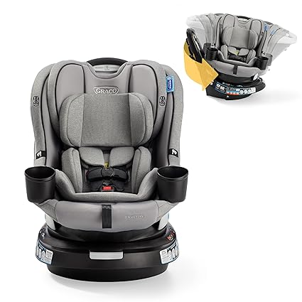 Photo 1 of **MSRP 349.99**Graco EasyTurn 360 2-in-1 Convertible Car Seat, 360 Degree Rotating Infant to Toddler Rotating Car Seat, 2 Modes Forward and Rear Facing, Slim Design, Solae