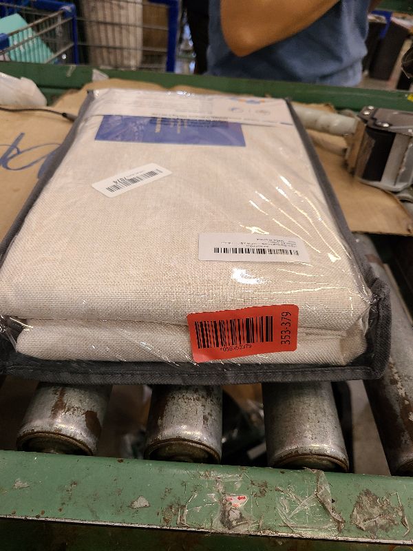 Photo 1 of 100% Blackout Shield Linen Blackout Curtains for Bedroom 84 Inches Long, Back Tab/Rod Pocket Living Room Drapes, Thermal Insulated Blackout Curtains 2 Panels Set, 50" W x 84" L, Cream