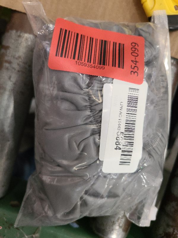 Photo 1 of 2 Pack PU Bar Stool Covers - Waterproof, Removable, Washable - Gray - Fits 13-18 Inch Round Stools