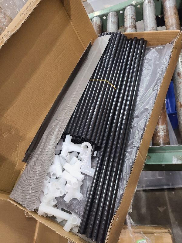 Photo 1 of  Portable Closet Organizers, Clothing Storage, Wardrobe with 6 Shelves and Hanging Rod, Non-Woven Fabric Cover with 4 Side Pockets, Black