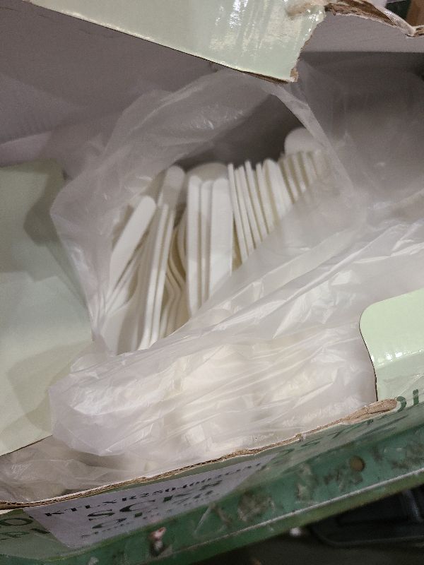 Photo 1 of [1000 Count] Compostable Spoons Disposable Spoon Bulk Biodegradable Silverware Bulk Compostable No Plastic Utensils Heavy Duty Disposable Silverware Heat Resistant Cutlery for Party Daily Serving