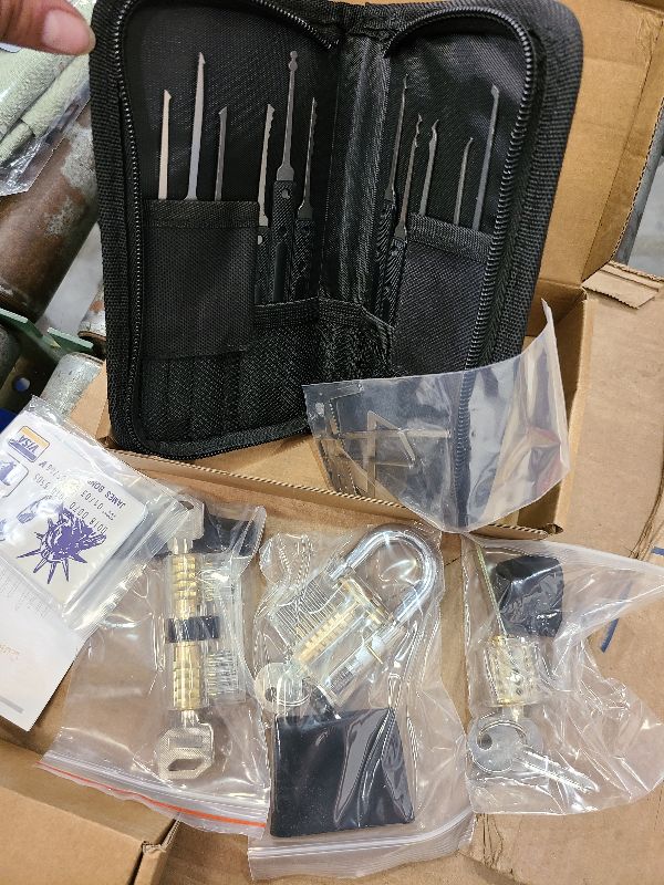 Photo 1 of Door Locks Picking Home Padlocks Lock Set Storage with Key for Outdoor Indoor Use Improvement Simple Accessory Solid Brass Picks Kit Locks Waterproof with Stainless Steel Keys Long