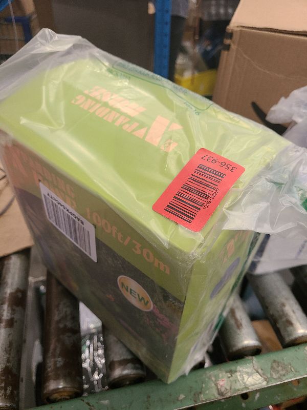 Photo 1 of 100 ft Expandable Garden Hose with 10 Spray Nozzle - 4 -Layer Latex Core - Heavy Duty Superior Strength 3750D - Expanding Water Hose - Extra Strong Brass Connectors/Storage Bag