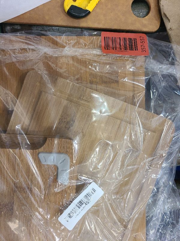 Photo 1 of 3 Packs Bamboo Cutting Board Set with Non Slip Feet and Over Sink Nice Solid Thick Wood Juice Groove Chopping Board Extra Large Big Small Best Hardwood Kitchen Counter Organic Vegetable