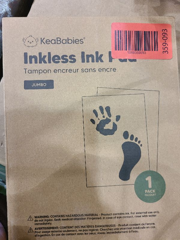 Photo 1 of 1-Pack Inkless Baby Hand and Footprint Kit - Mess Free Ink Pad for Newborn Keepsake, Dog Nose & Paw Print Kit, Clean Touch Ink Pad for Baby Hand & Footprints, Ideal New Mom Gifts (Jumbo)