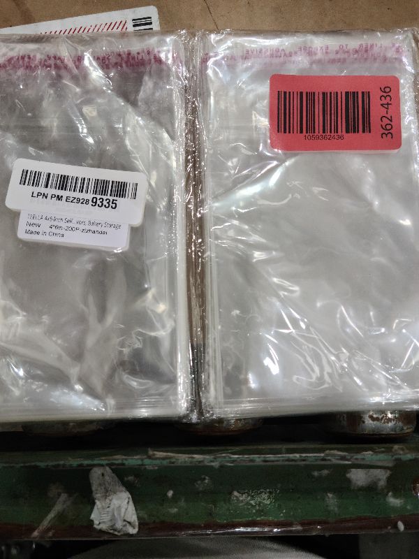 Photo 1 of 200 PCS Cookie Bags, 4x6 Inch Clear Cellophane Bags, Self Sealing Cellophane Treat Bag, Resealable Plastic Individual Wrappers Bag for Packaging Cookies, Gift Giving, Candy, Party Favors, Bakery