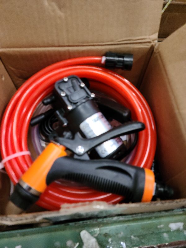 Photo 1 of 12V Portable Universal Car Washer Gun High Pressure Car Cleaner Electric Water Pump Kit Black