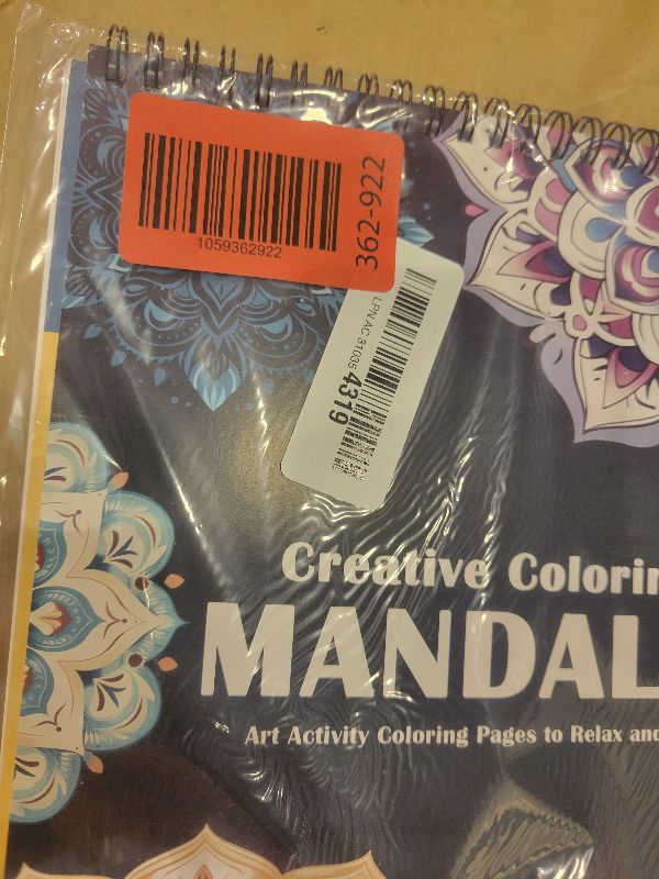 Photo 1 of 2Pcs Mandala Coloring Books for Adult Spiral Bound, Mandala Coloring Books for Women, Ink Blotter Paper, Lay Flat 48 Pages One Sided Design Gift for Adult to Relieve Anxiety and Relax
