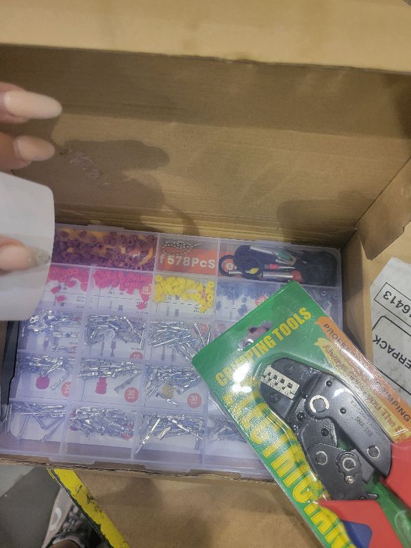 Photo 1 of 26 Types Automotive Connector Kit With Wire Crimping Tool, 1/1.5/1.8/2.2/2.8/3.5mm Terminal Pins, Pin Removal Tool for 22-14 AWG Molex Style Deutsch DELPHI AMP JST TYCO Connectors