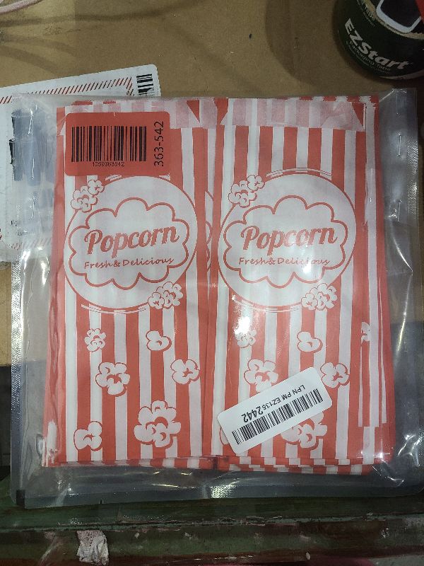Photo 1 of 100PCS Popcorn Bags Individual Servings - MAQIHAN Disposable Paper Popcorn Bags Party Pop Corn Sleeves Bulk Carnival Halloween Snack Packs Gift Favor Treat bolsas para palomitas Movie Night Supplies