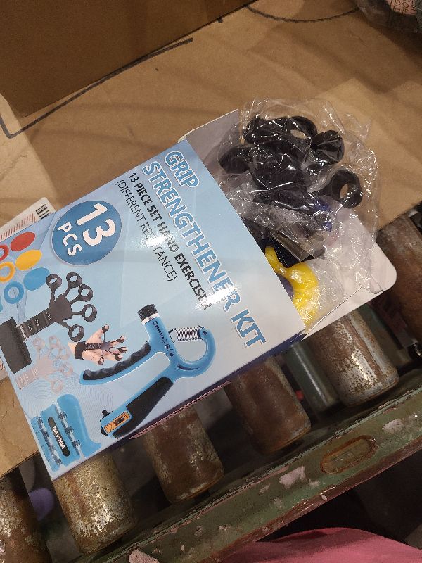 Photo 1 of 13 PCS Grip Strength Trainer Kit, Hand Gripper Strengthener, Forearm Strengthener, Finger Strengthener, Finger Exerciser, Stress Relief Ball, Forearm Workout Ring for Muscle Building and Injury Recover