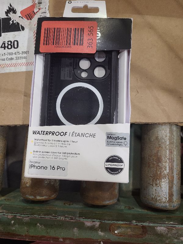 Photo 1 of OtterBox iPhone 16 Pro FRE Series Waterproof Case with MagSafe (Designed by LifeProof) - Black, Waterproof, 60% Recycled Plastic, Sleek and Stylish