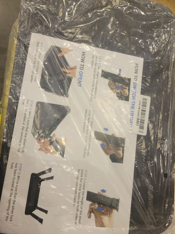 Photo 1 of 3 Levels Adjustable Folding Step Stool,Foldable RV Step Stool,Safer Metal Stepping Stool for Adults and Seniors,Sturdy and Stable,350 Ibs Capacity,for Bedroom,Kitchen,Office,SUV and More Use