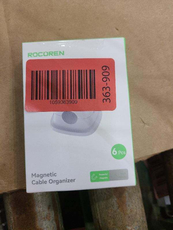 Photo 1 of 6-Pack Magnetic Cable Clips Cord Organizer-Cable Smooth Adjustable, Rocoren Desk Cable Management Accessories,Cable Holder Clips Wire Holder Keeper for Desktop,Nightstand,Home Office,Workspace,Phone