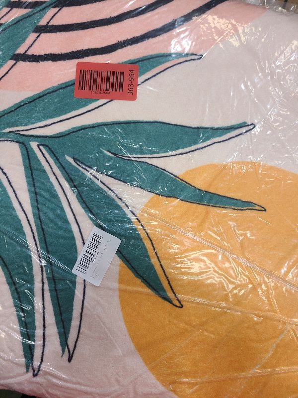 Photo 1 of 4 ft Round Area Rugs for Living Room, Stain Resistant Elegant Tropical Leaf Lines Print - Soft Thin Non-Slip Carpet for Bedroom Apartment Entryway Home Office Decor, Peach