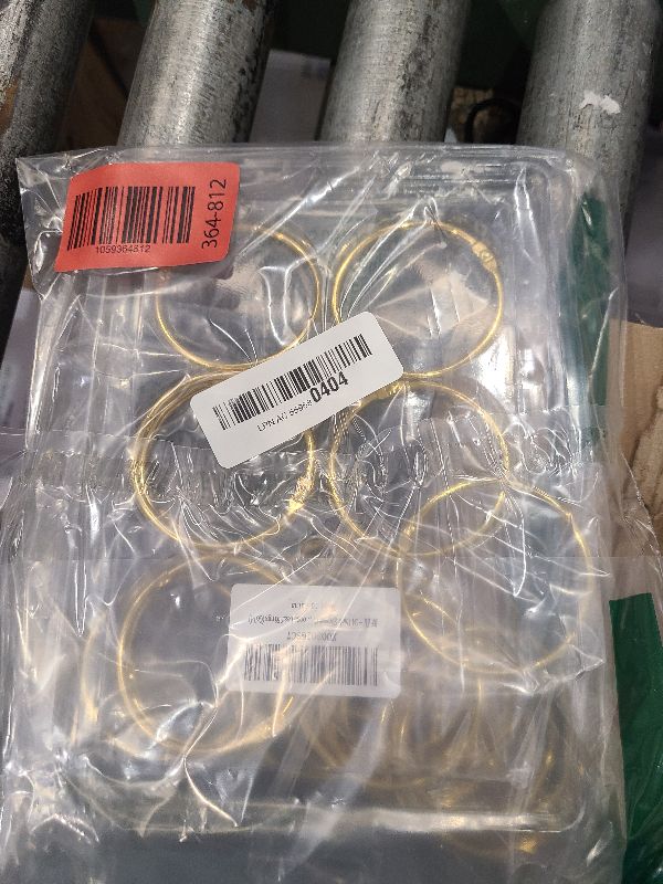 Photo 1 of 24 Pack Shower Curtain Rings,Rust Proof Shower Curtain Hooks for Bathroom,Circular Decorative Shower Curtain Rings and Hooks for Shower Rod,Metal Rings for Shower Curtain,Loose Leaf Rings(Gold)