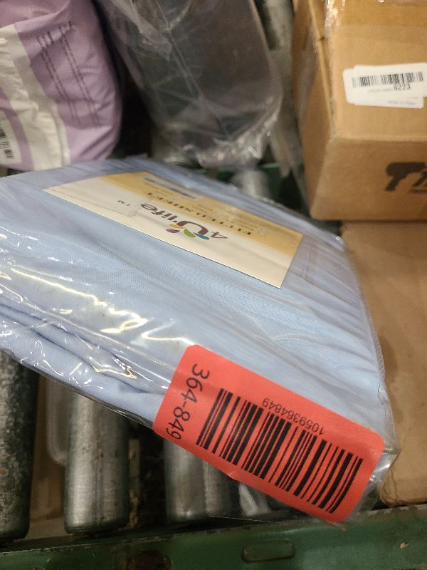 Photo 1 of 4U'LIFE Single Fitted Sheet, Prime 1800 Series, Ultra Soft & Comfortable, Double Brushed Microfiber (Light Blue, Full)