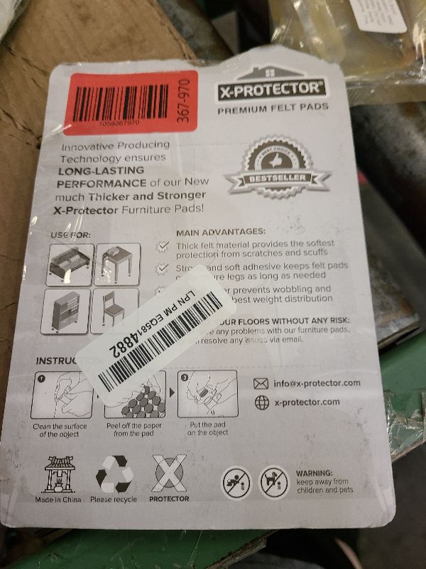 Photo 1 of 24 Heavy-Duty Felt Furniture Pads 1.5” 1/4” Thick X-Protector! Square Felt Pads for Furniture Feet - The Best Felt Floor Protectors for Furniture to Prevent Scratches. Protect Your Hard Floor! (Brown)