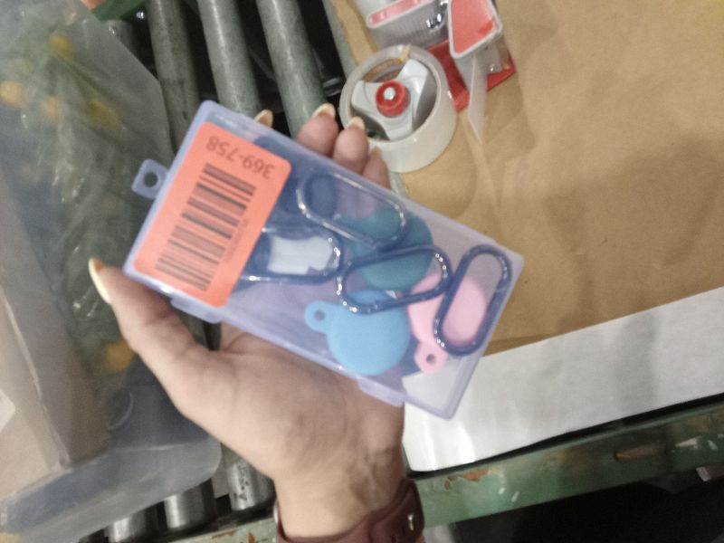 Photo 1 of 5 Pack Holder for Airtag Air Tag Silicone Case with Keychain, Anti-Scratch Air tag Keychain for Apple Air Tag, Air tag Accessories for Key Finder Tracker, Backpacks, Pet, The Valuables.