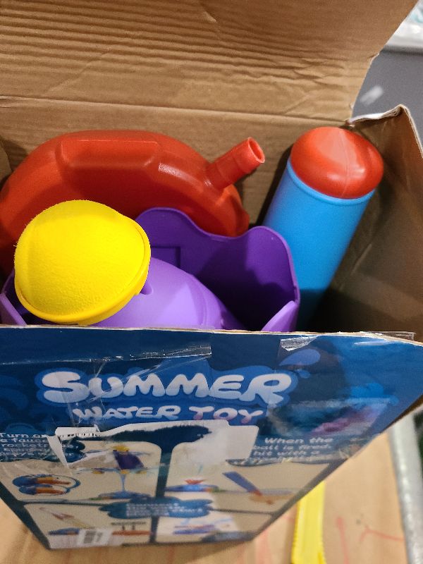 Photo 1 of 4-in-1 Water Sprinkler Baseball Toy, Water-Spraying Rocket, Water Baseball Game, Rocket Launch Game, Spinning Water Sprayer Outdoor Summer Toys for Boys Girls Outside Water Game Toys for Kids 3-12