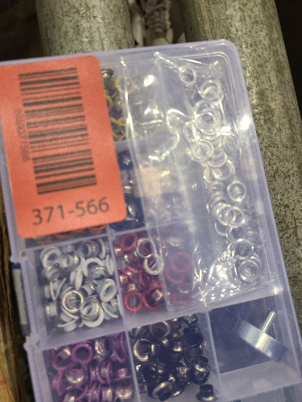 Photo 1 of 400 Sets 3/16 Inch Multi-Color Grommets Kit Metal Eyelets with Installation Tools and Instructor in Clear Box