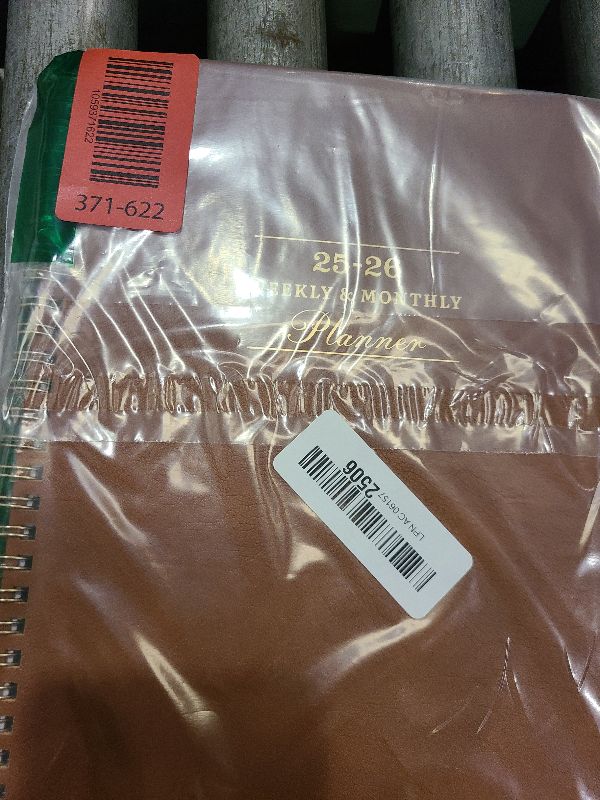Photo 1 of 2026 Planner - January 2026 - December 2026, 2026 Weekly Monthly Planner, 8" x 10", Leather Brown Cover, Spiral Bound, Tabs