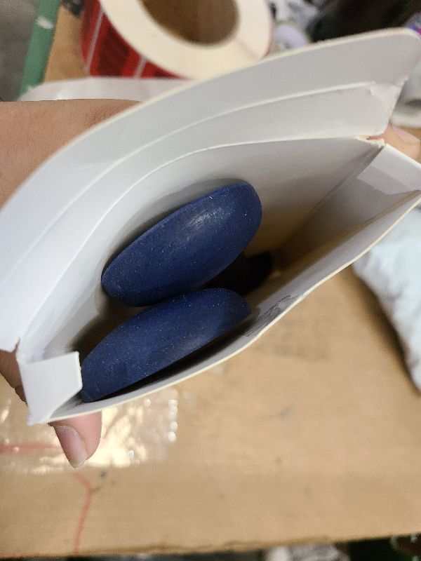 Photo 1 of 2 Pieces Weighted Bookmarks Book Weight Page Holder Rubber Book Weight Bookmark Portable Weighted Rubber Page Holder for Adults Reading(Dark Blue)