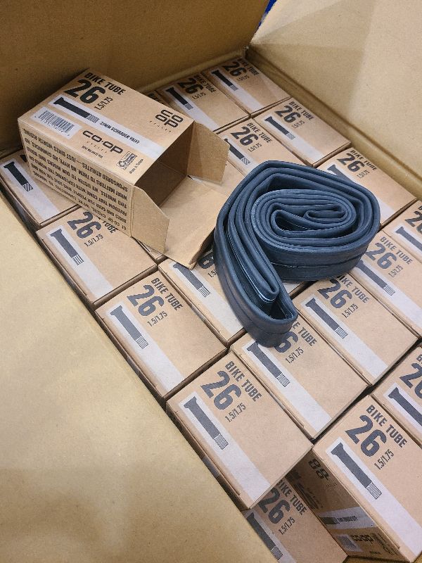 Photo 1 of 50-Pack Bike Inner Tube for 24 X 1.75/1.95/2.10/2.125", Premium 24x1.95 Bicycle Tube with 32 mm Schrader Valve  Levers, 24x2.125 Tube Compatible with Road/MTB/Kids Bike by Hydencamm one size