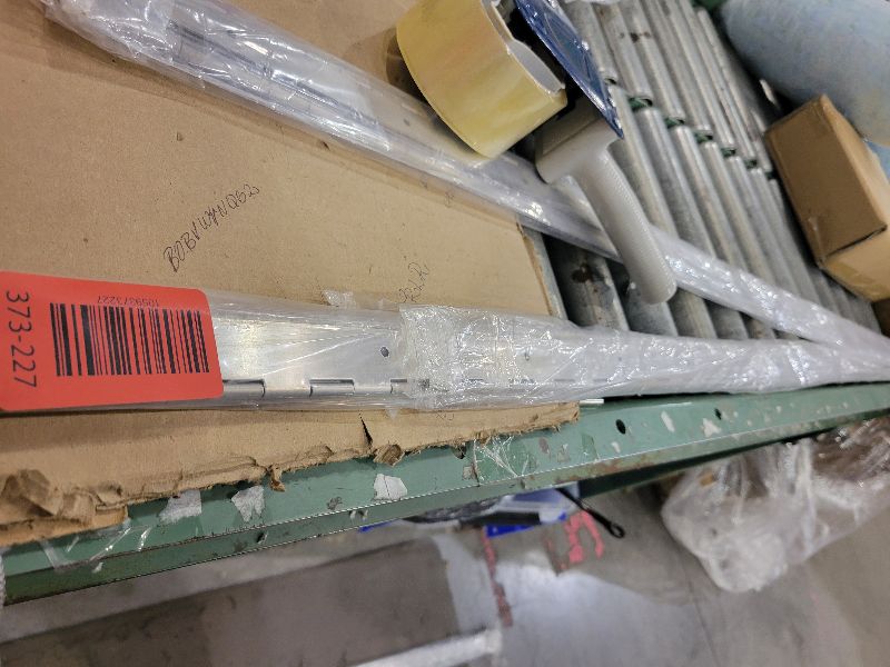 Photo 1 of 48 Inch Silver Heavy Duty Piano Hinge Continuous Stainless Steel 304 (2-Pack), Surface Mount Cabinet Hinges Silver 48"x2" for Industrial Equipment, Commercial Display & Large Access Panel