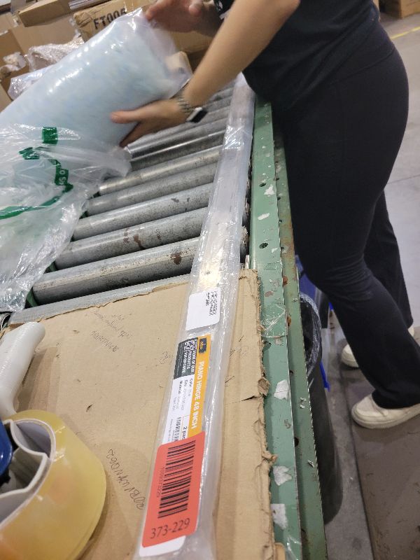 Photo 1 of 48 Inch Silver Heavy Duty Piano Hinge Continuous Stainless Steel 304 (2-Pack), Surface Mount Cabinet Hinges Silver 48"x2" for Industrial Equipment, Commercial Display & Large Access Panel