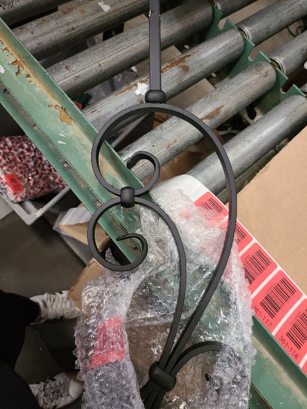 Photo 1 of 5-Pack Skinny Scroll Iron Balusters for Staircase Interior,44" Decorative Metal Balusters for Decks, S Balusters 1/2" Square Metal Balusters with Iron Baluster Swivel Shoes