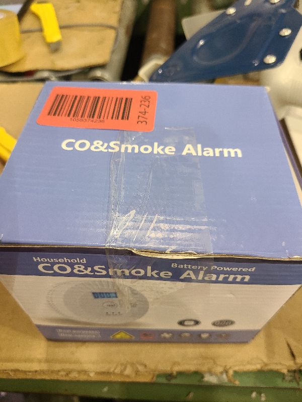 Photo 1 of 3 Packs  And Carbon Monoxide Detector Powered by Battery,Portable Smoke Detector Carbon Monoxide Detector Combo with Large LCD Display, Fire Alarm Smoke Detector for Home,Kitchen