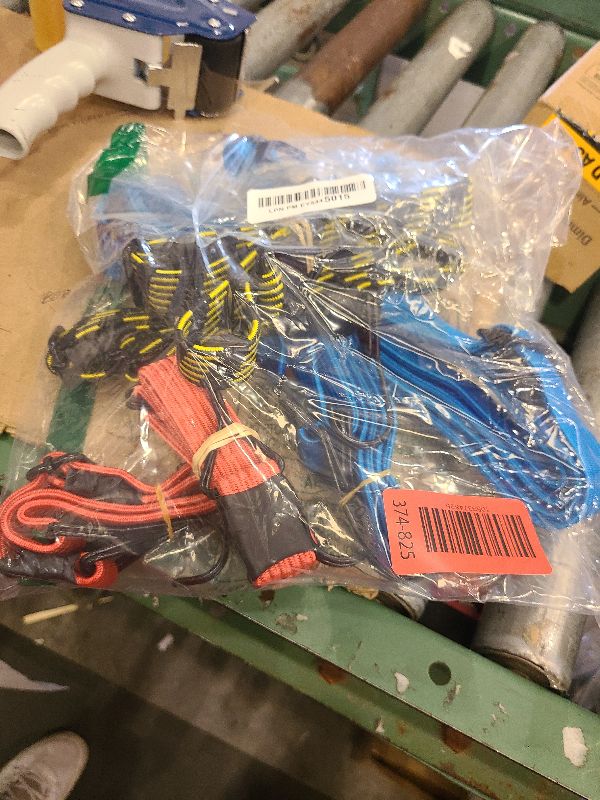 Photo 1 of 20" 40" 80" Flat Adjustable Bungee Cords Assorted Sizes, Easy-to-Adjust Heavy Duty Bungee Straps with 200 Lbs Max Break Strength & UV Protection, Perfect for Tents, Cargo, Luggage, Bike, etc. (6 Pcs)