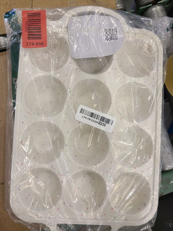 Photo 1 of 2Pack Silicone Muffin Pan for Baking with Metal Reinforced Frame, 12 Cup Regular Size Cupcake Pan, BPA Free Silicone Muffin Tray, Cupcake Baking Pan Molds for Oven Dishwasher Safe