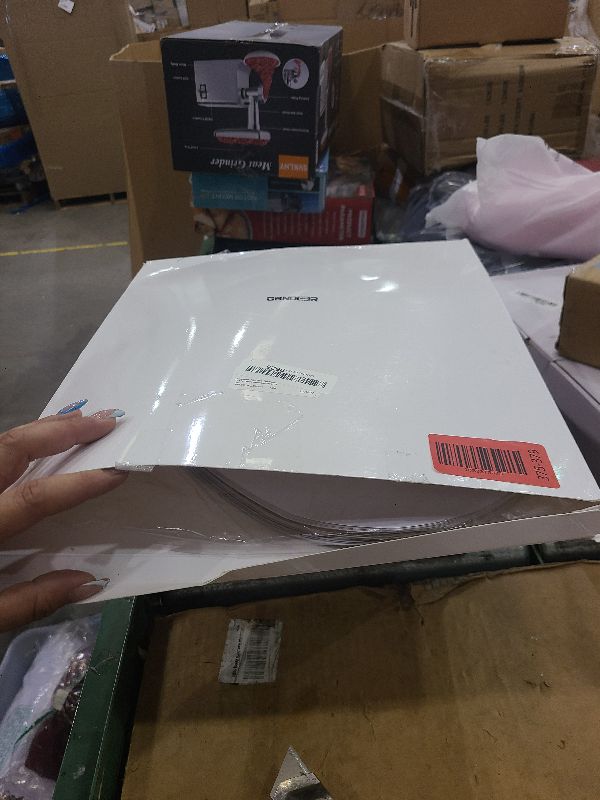 Photo 1 of 100 Pcs Disposable Paper Place Mats Bulk 16.5"x13" Pebble Shape Place Mats for Kitchen Dining Table Wedding Baby Shower Birthday Party Table Decorations(Brown)