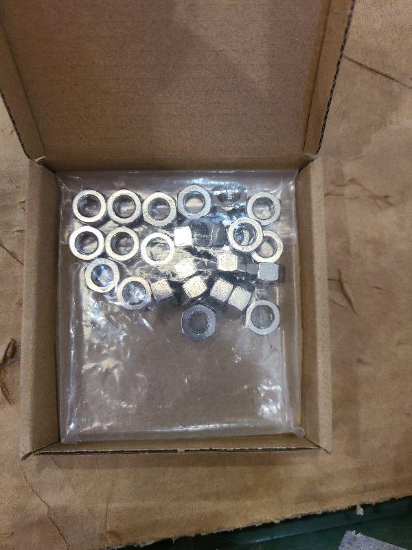 Photo 1 of 5/16-18 Stainless Steel Finished Hex Nut, 304 Stainless Steel 18-8 Hexagon Nut, Bright Finish, Full Thread, ASME B18.2.2, 25 Pcs