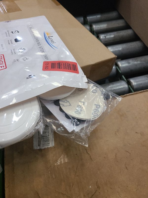 Photo 1 of 2PCS Water Absorbing Stone Tray, Fast Drying Diatomite Stone Sink Tray, Water Absorbent Diatomite Coasters, Stones Soap Trays for Kitchen Sink, Bathroom Counter Hand Soap Dish & Holders