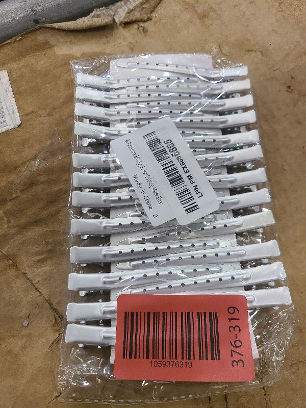 Photo 1 of 24 Packs Duck Bill Clips, Bantoye 3.35 Inches Rustproof Metal Alligator Curl Clips with Holes for Hair Styling, Hair Coloring, Gradient Deep Blue
