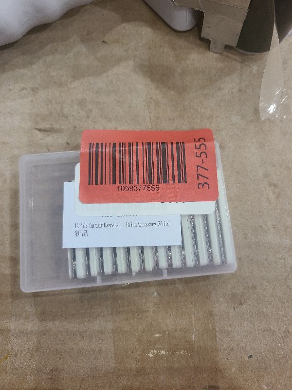 Photo 1 of 12 Pair Curtain Magnets Closure with Adhesive for Blackout Curtains - Blackout Blind Accessory (White)