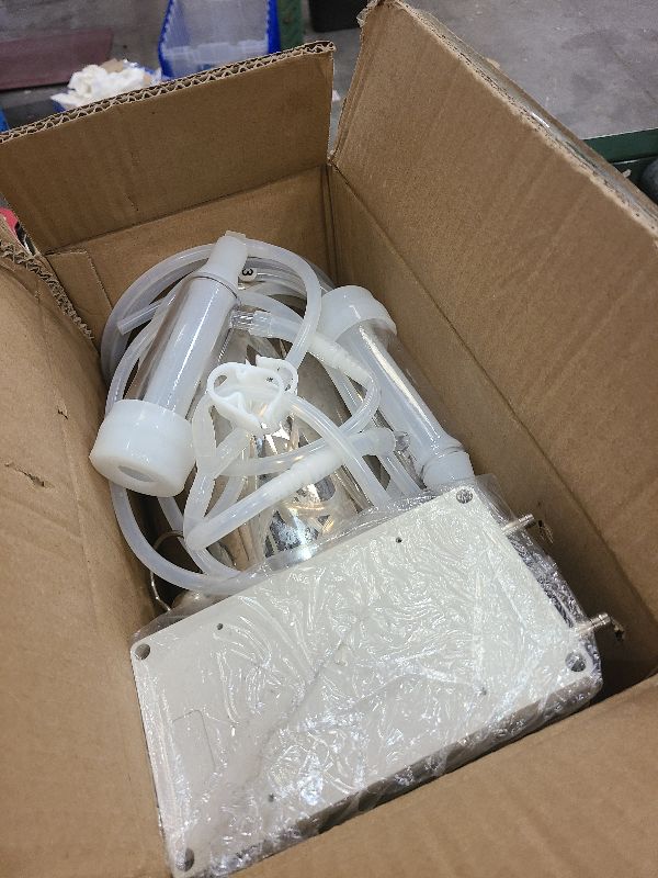 Photo 1 of 2025 Upgrade 7L Goat Milking Machine, Continuously Adjustable Suction Pulsation Vacuum Electric Milker, Portable Livstock Milking Machine with Stainless Bucket(US Plug)(7L Goat)