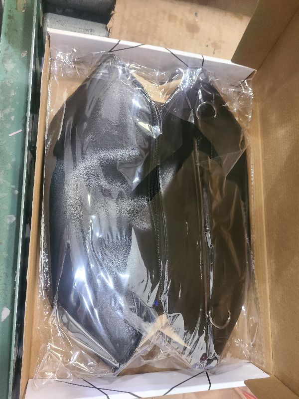 Photo 1 of  Travel Makeup Bag,Large Capacity Cosmetic Bags for Women,Waterproof Portable Pouch Open Flat Toiletry Bag Pattern Makeup Bag Black