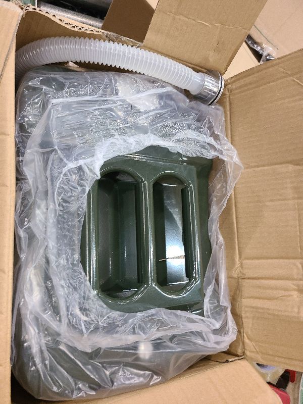 Photo 1 of 2.5 Gallon Metal Can with Flexible Nozzle System Pressure Relief Valve Safety Configuration, Square and Stable, Water Container for Camping No Bracket Required (10 Litre)
