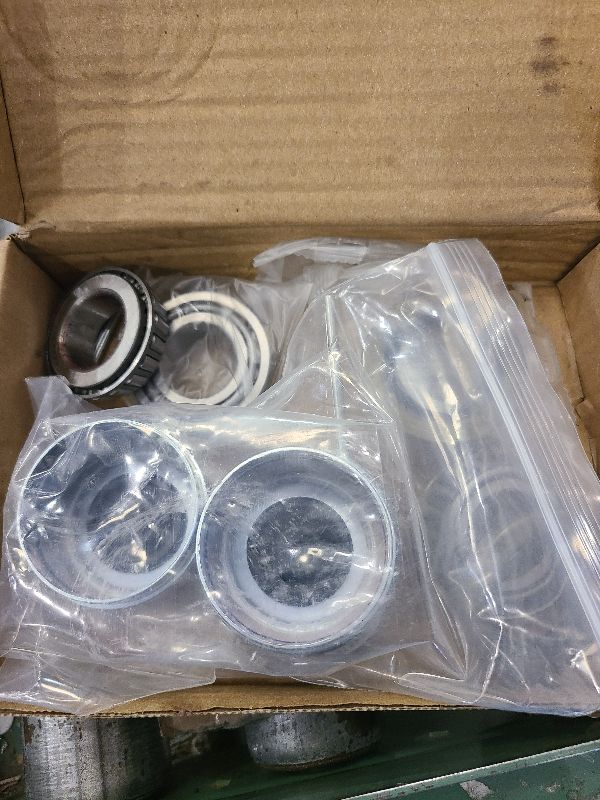 Photo 1 of 2 Sets 2000-2200lb Trailer Bearing Kit, L44643/L44610 Bearing Kits with 12192TB Grease Seals, 1.98" Dust Caps and Cotter Pins for 1'' Axles Trailer Wheel Hub