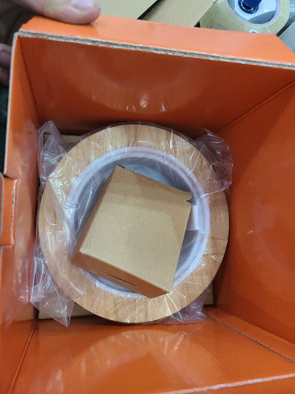 Photo 1 of 280ml Glass Essential Oil Diffuser Wood Grain Base Air Aroma Diffusers for Aromatherapy Cool Mist Humidifier with Safe Auto Shut-Off and 7 Color LED Night Lights for Home Office Room